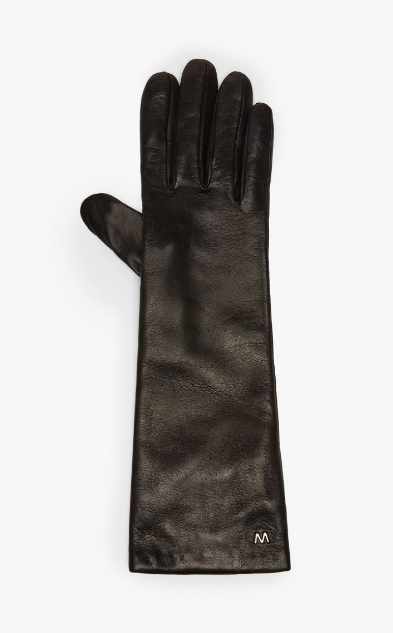 MaxMara Nappa Leather Gloves BLACK | MMR594235