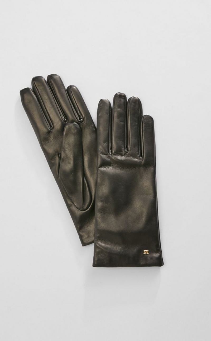 MaxMara Nappa Leather Gloves BLACK | MMR594238