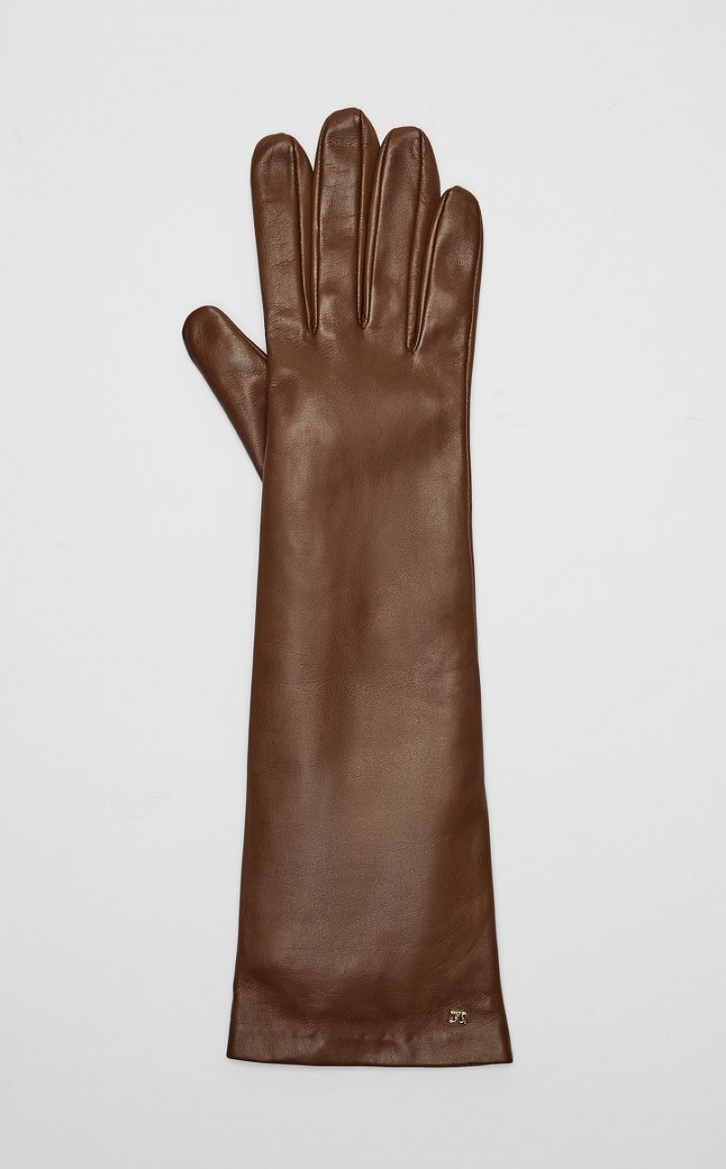 MaxMara Nappa Leather Gloves TOBACCO | MMR594240