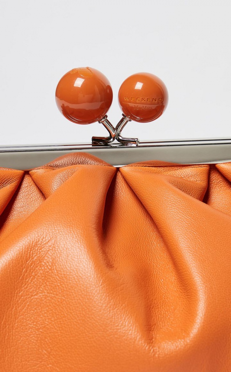 MaxMara Nappa Leather Pasticcino Weekend Bag TANGERINE | MMR594164