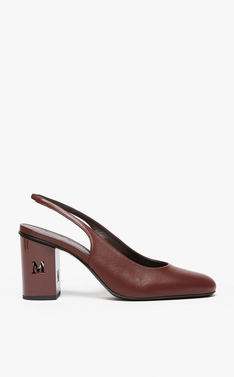 MaxMara Nappa Leather Slingbacks Décolleté BORDEAUX | MMR594197