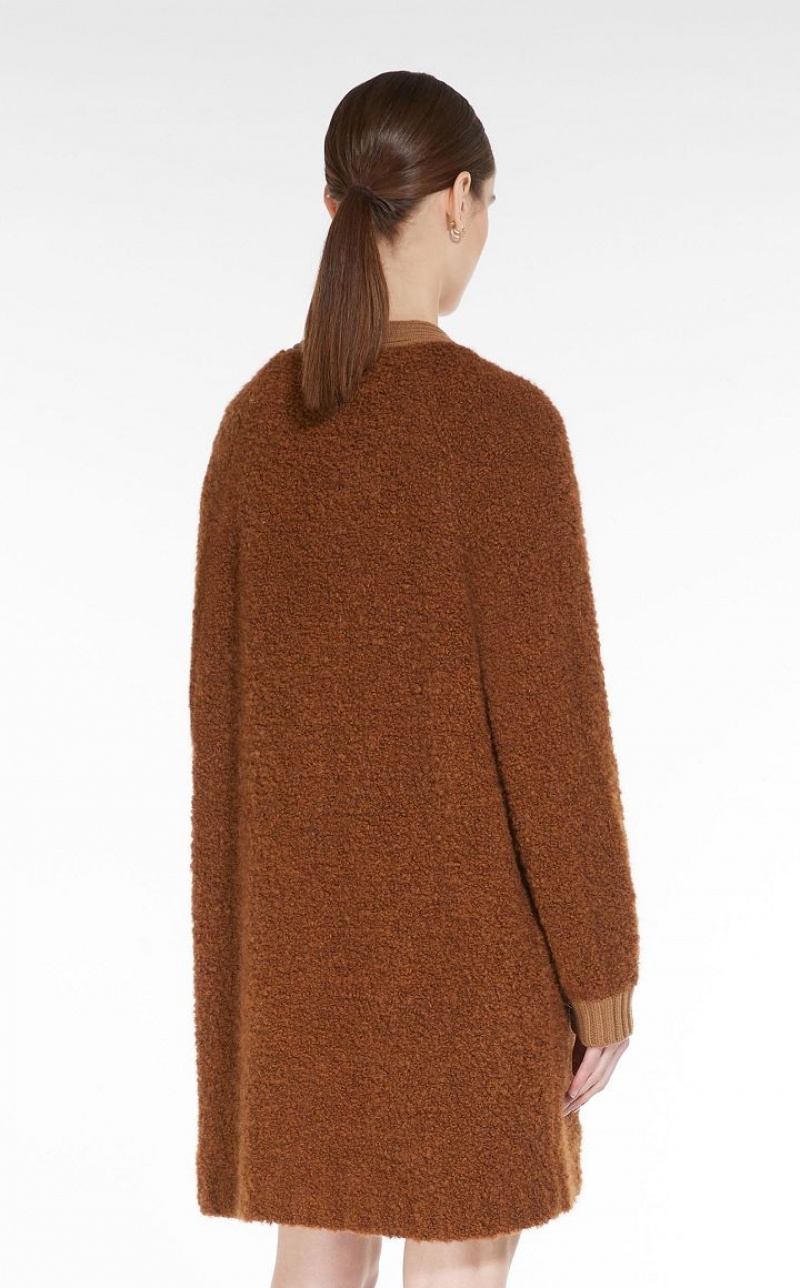 MaxMara Oversized Cardigan In Alpaca And Wool Knitwear CARAMEL | MMR593434