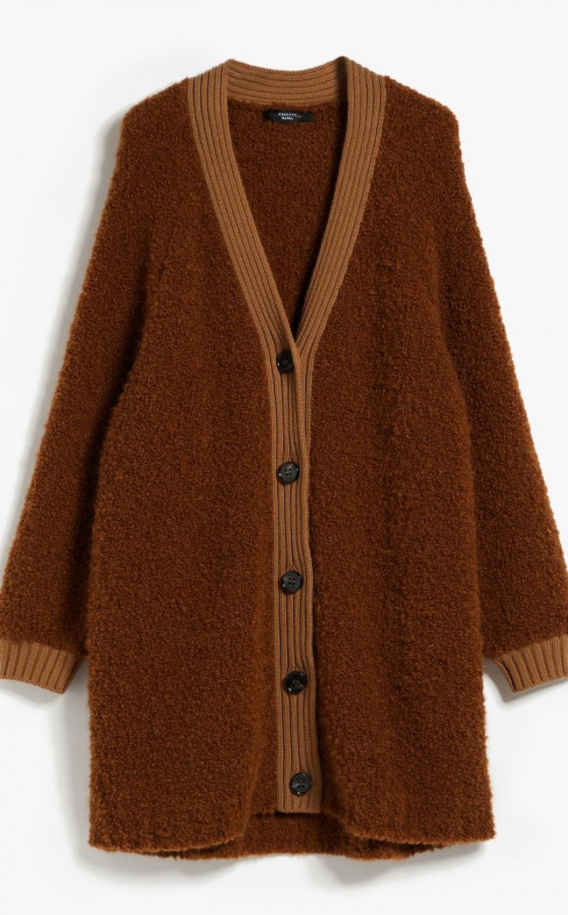 MaxMara Oversized Cardigan In Alpaca And Wool Knitwear CARAMEL | MMR593434