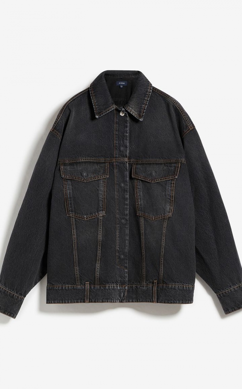 MaxMara Oversized Denim Jackets BLACK | MMR594036