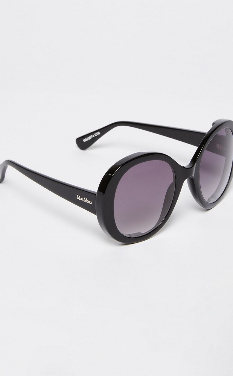 MaxMara Oversized Round Sunglasses BLACK | MMR594303