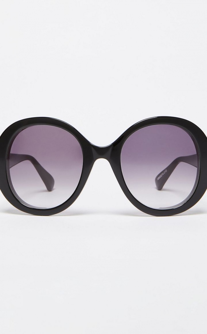 MaxMara Oversized Round Sunglasses BLACK | MMR594303