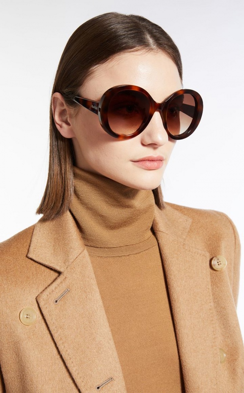 MaxMara Oversized Round Sunglasses TAWNY SAND | MMR594302