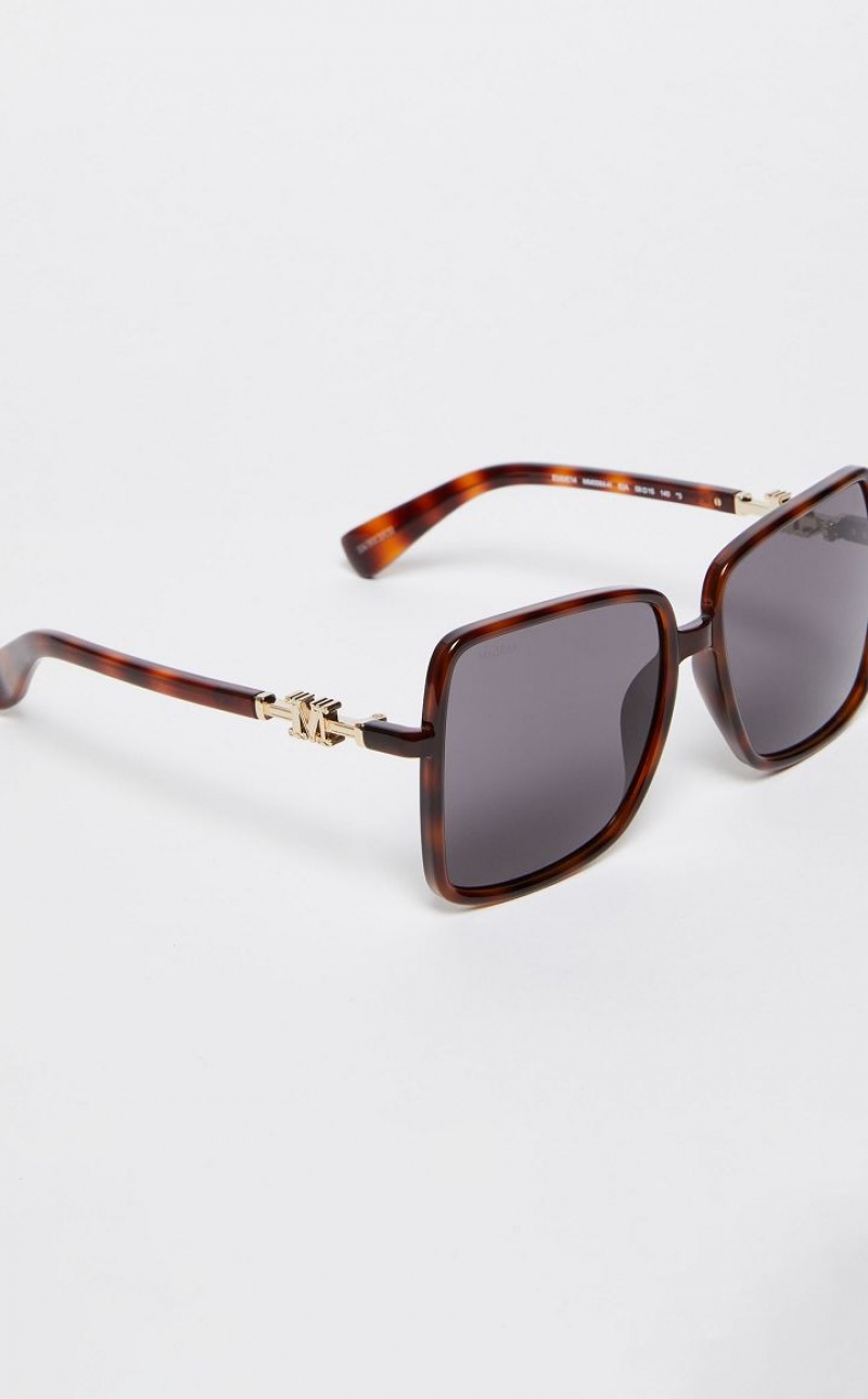 MaxMara Oversized Sunglasses TAWNY BRONZE BROWN | MMR594294