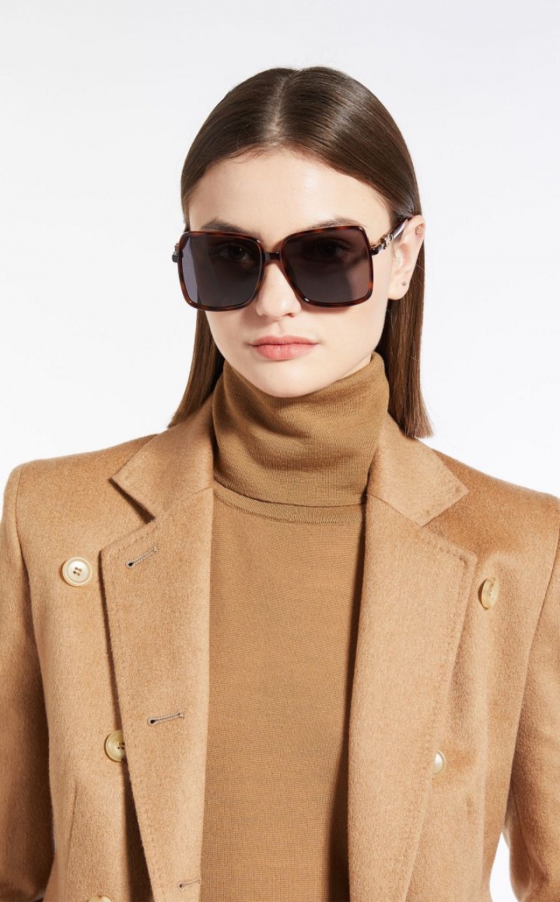 MaxMara Oversized Sunglasses TAWNY BRONZE BROWN | MMR594294