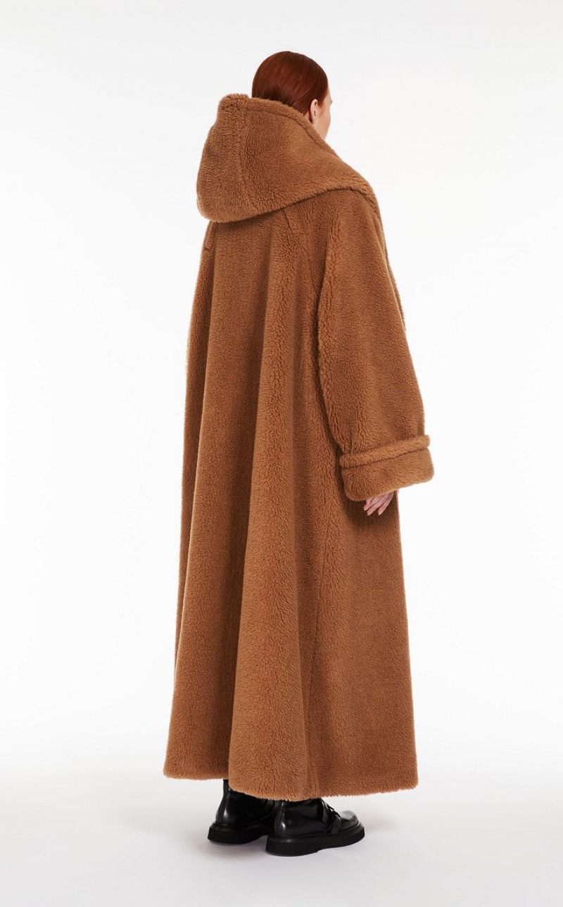 MaxMara Oversized Teddy Wrap Coats CAMEL | MMR593828