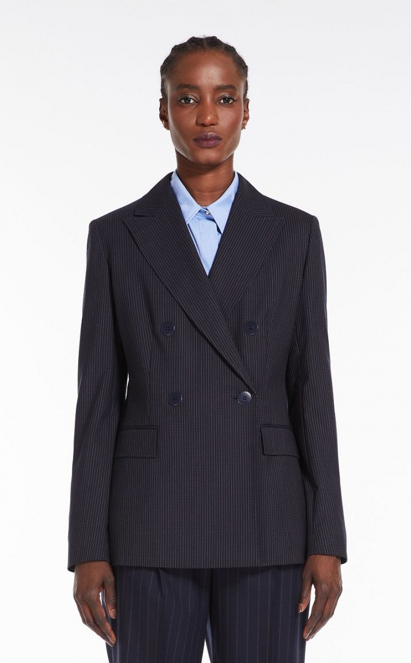 MaxMara Pinstripe Wool-blend Suit NAVY | MMR593487