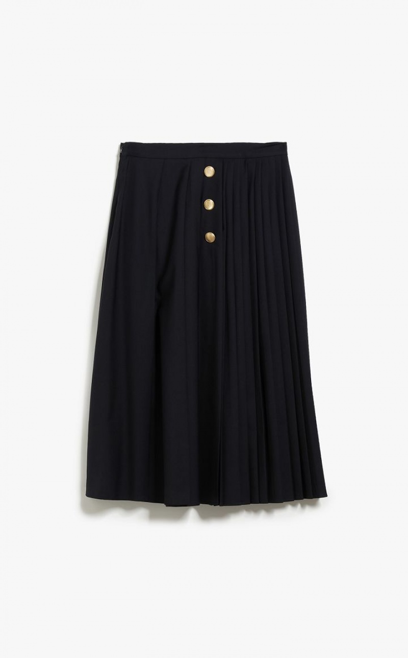 MaxMara Pleated Wool Skirts NAVY | MMR593710