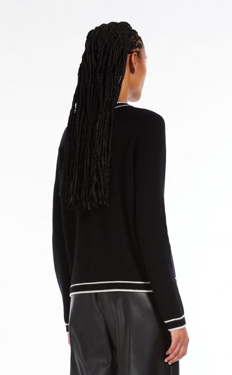 MaxMara Pocket-detail Wool And Cashmere Cardigan Knitwear BLACK | MMR593442