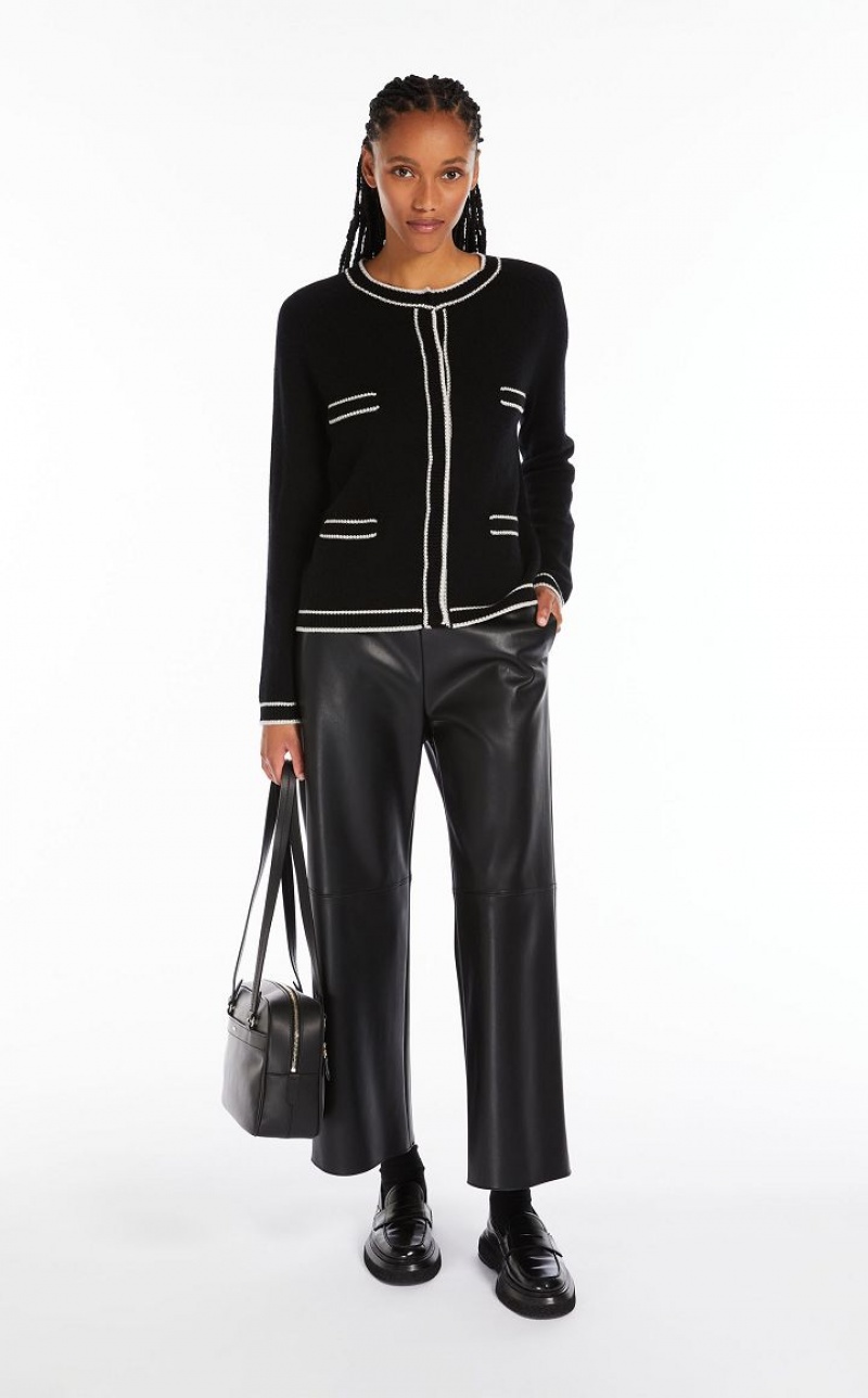 MaxMara Pocket-detail Wool And Cashmere Cardigan Knitwear BLACK | MMR593442