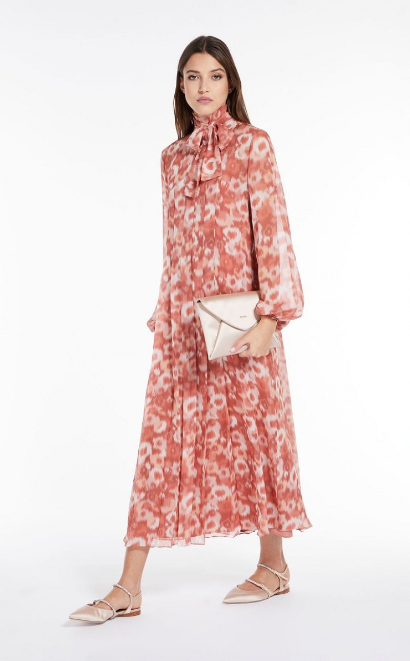 MaxMara Printed Georgette Dresses ANTIQUE ROSE | MMR593326