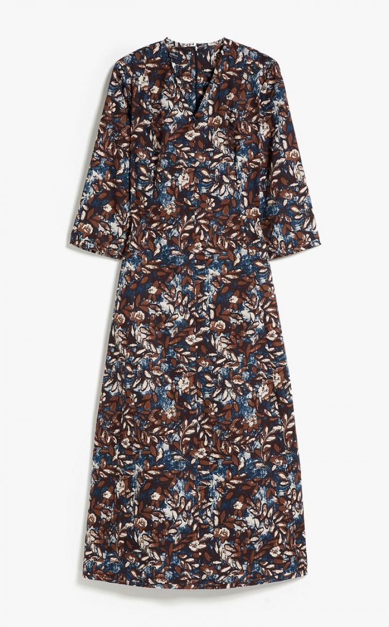 MaxMara Printed Poplin Dresses MIDNIGHTBLUE | MMR593308