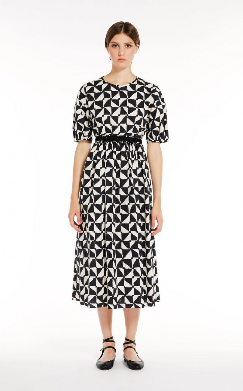 MaxMara Printed Poplin Dresses MIDNIGHTBLUE | MMR593379