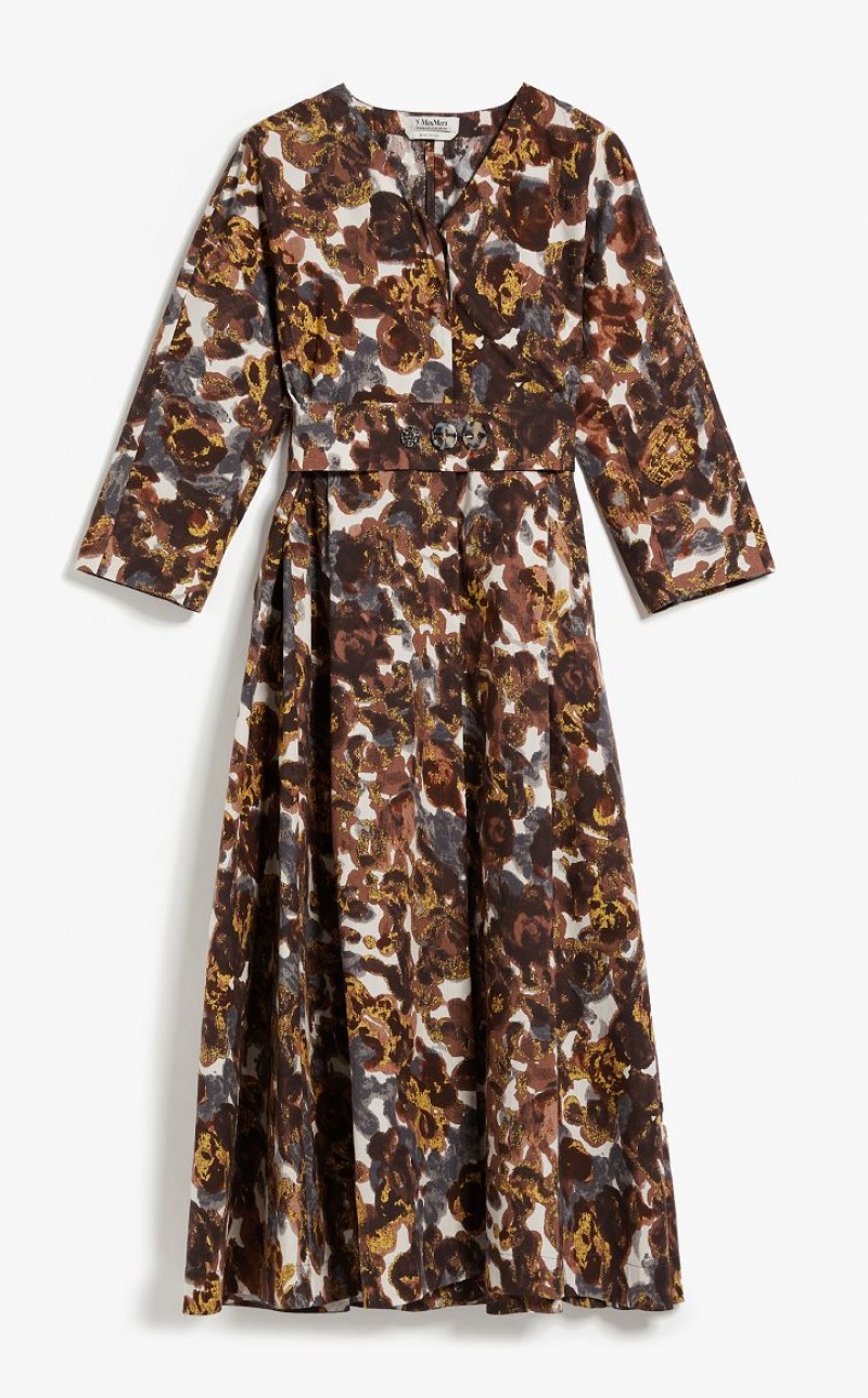 MaxMara Printed Poplin Dresses YELLOW | MMR593329