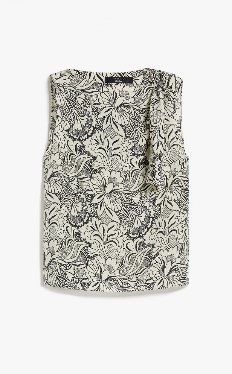 MaxMara Printed Silk Blouses BLACK | MMR593575