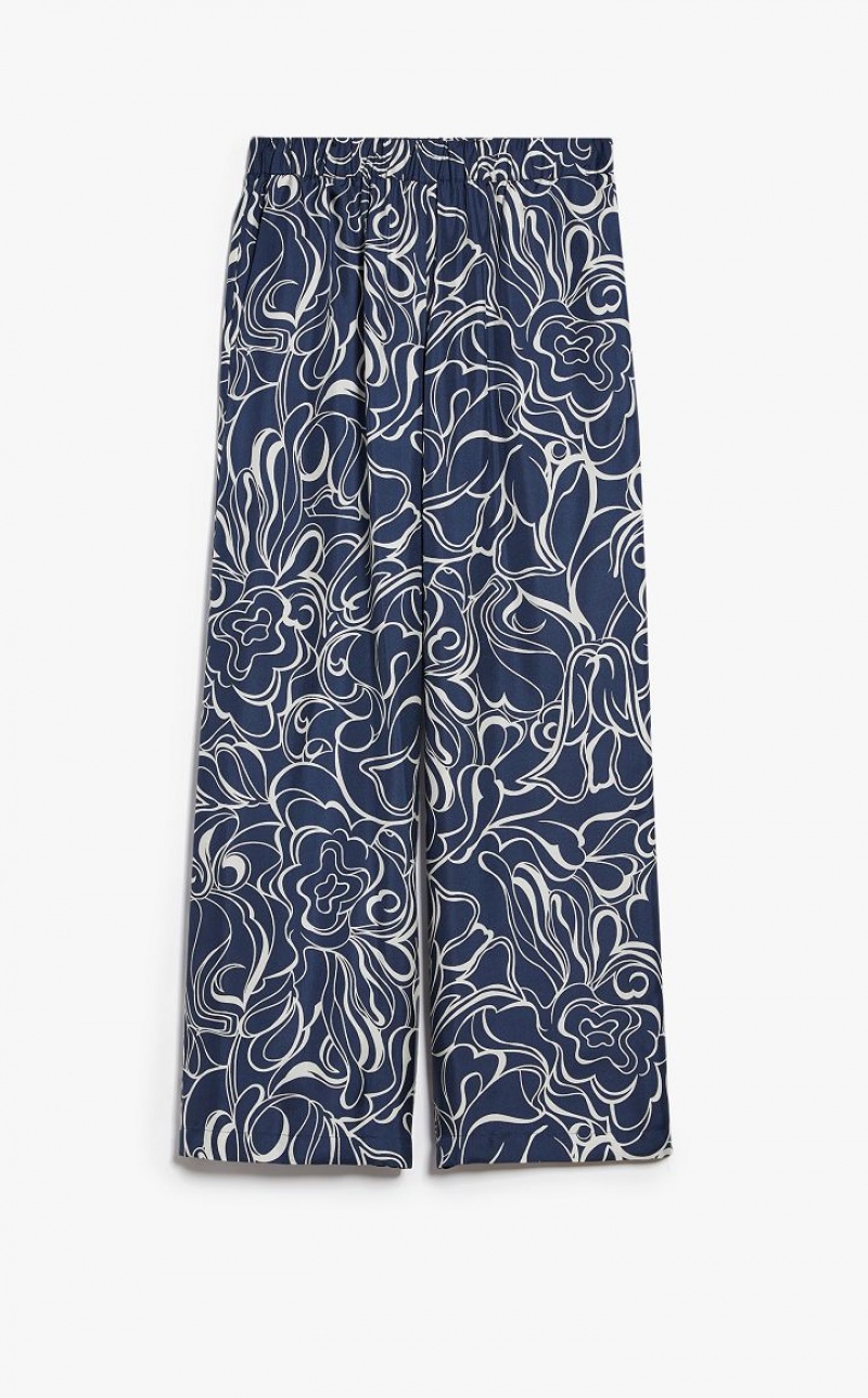 MaxMara Printed Silk Trousers ULTRAMARINE | MMR593802