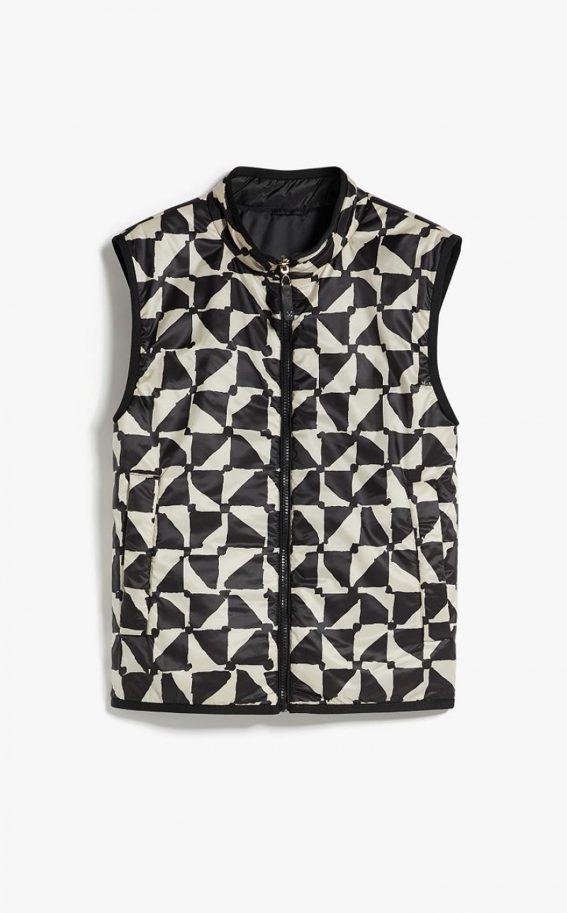 MaxMara Reversible Gilet In Water-resistant Fabric Padded ECRU | MMR594011