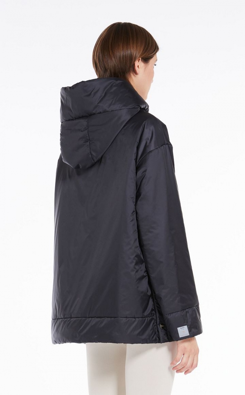 MaxMara Reversible Water-repellent Canvas Jacket Padded BLACK | MMR593993