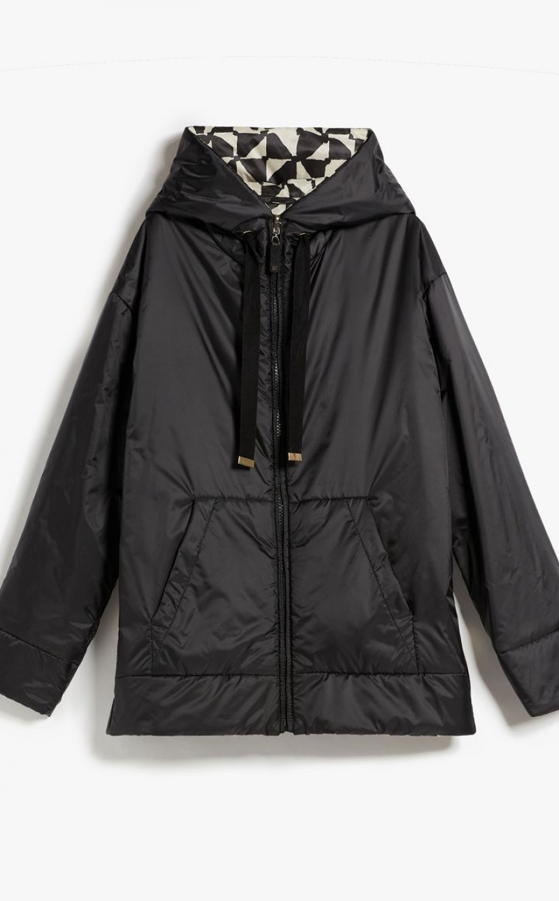 MaxMara Reversible Water-repellent Canvas Jacket Padded BLACK | MMR593993