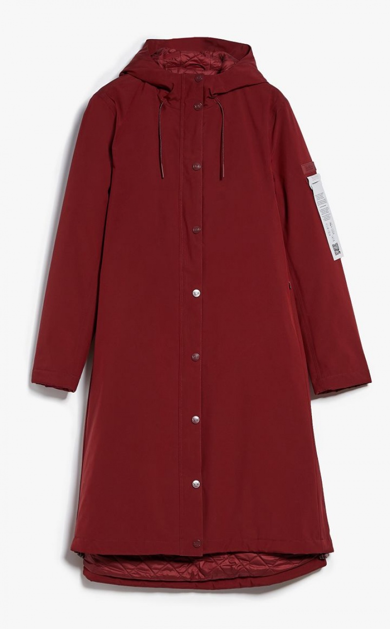 MaxMara Rubberised-look Canvas Parka Padded BORDEAUX | MMR593971