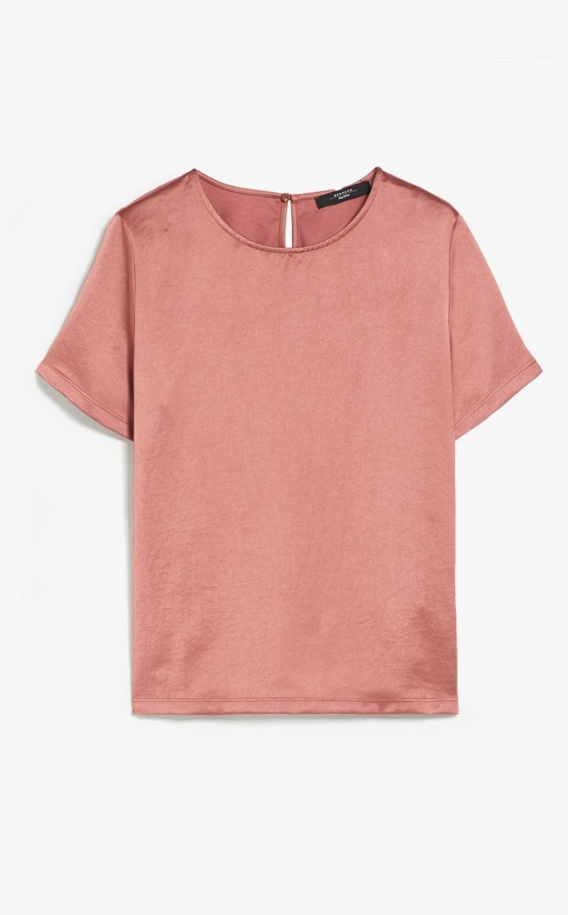 MaxMara Satin And Jersey Tops TERRA COTTA | MMR593651