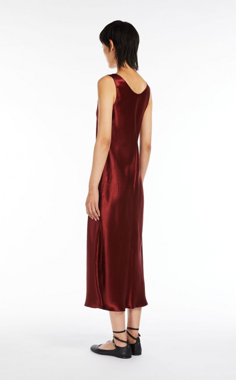 MaxMara Satin Dresses BRICK RED | MMR593316