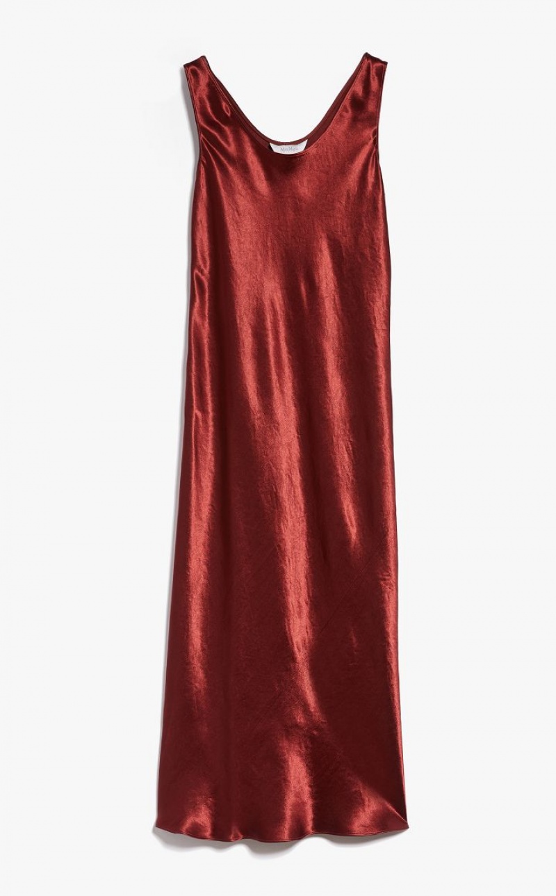 MaxMara Satin Dresses BRICK RED | MMR593316