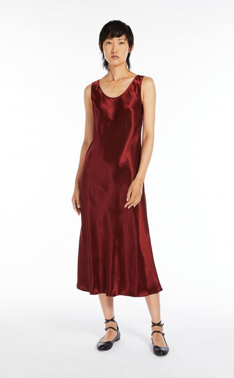 MaxMara Satin Dresses BRICK RED | MMR593316