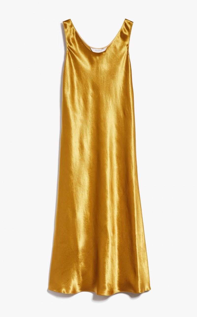 MaxMara Satin Dresses OCHRE | MMR593347