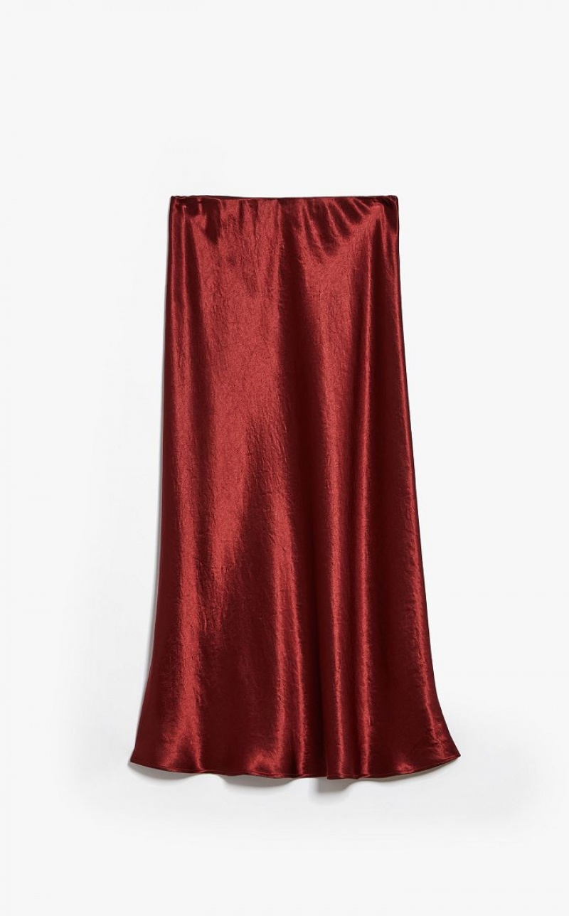 MaxMara Satin Skirts BRICK RED | MMR593706