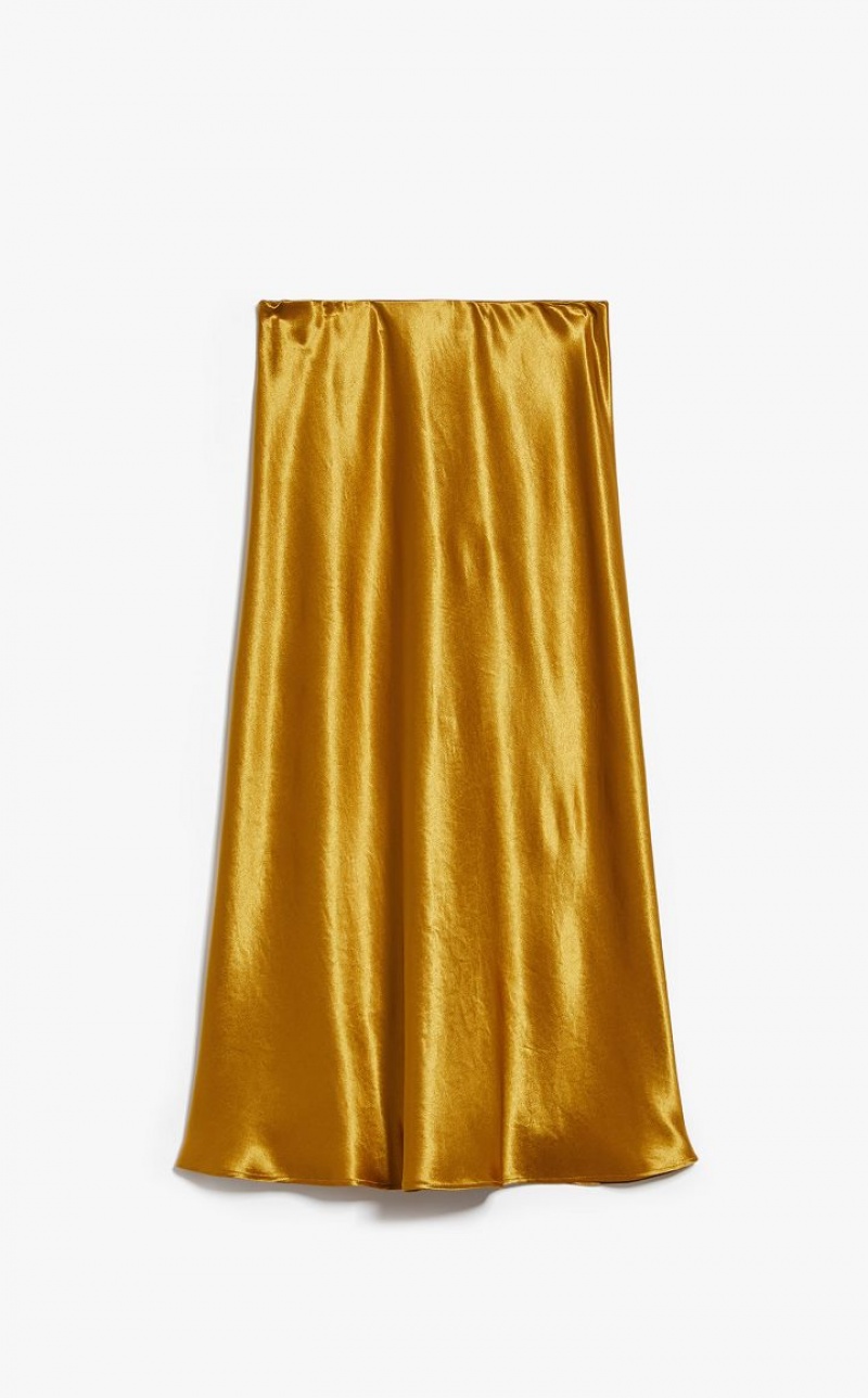 MaxMara Satin Skirts OCHRE | MMR593704