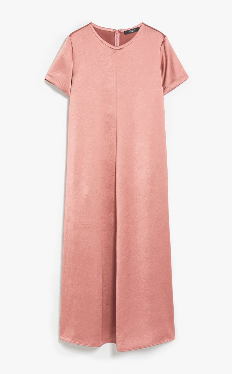 MaxMara Satin T-shirt Dresses TERRA COTTA | MMR593317