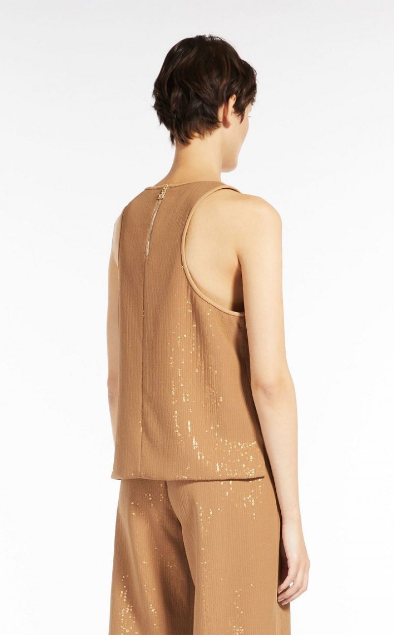 MaxMara Sequinned Blouses CAMEL | MMR593570