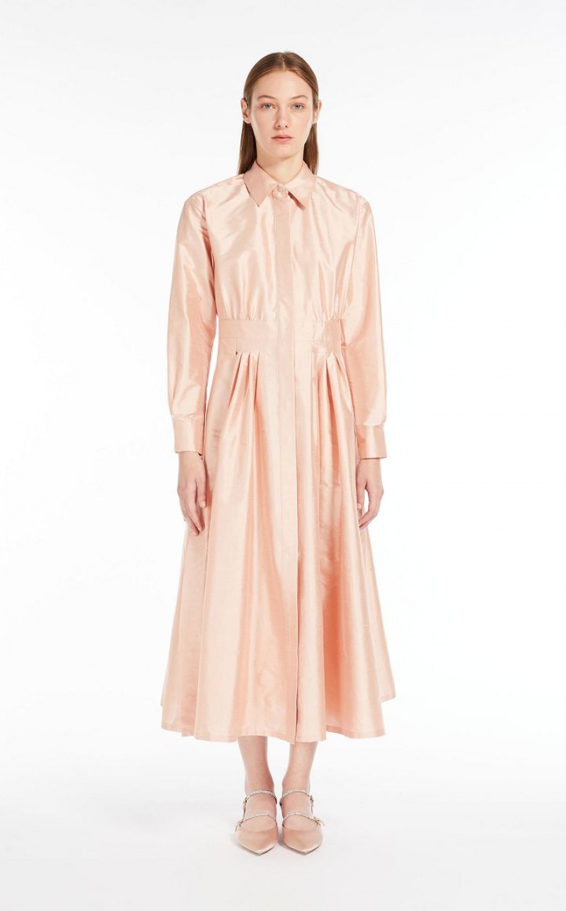 MaxMara Shantung Shirt Dresses POWDER | MMR593345