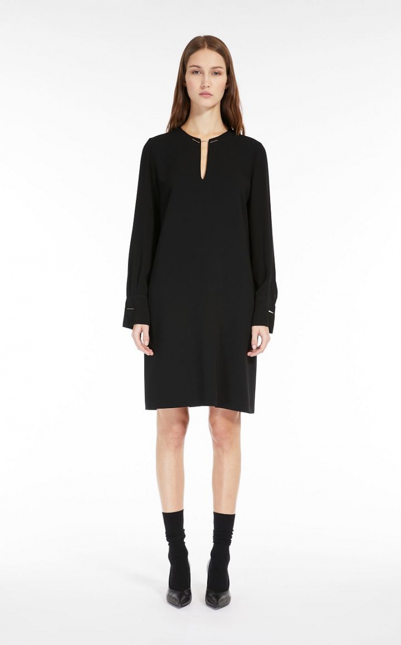 MaxMara Short Cady Dresses BLACK | MMR593357