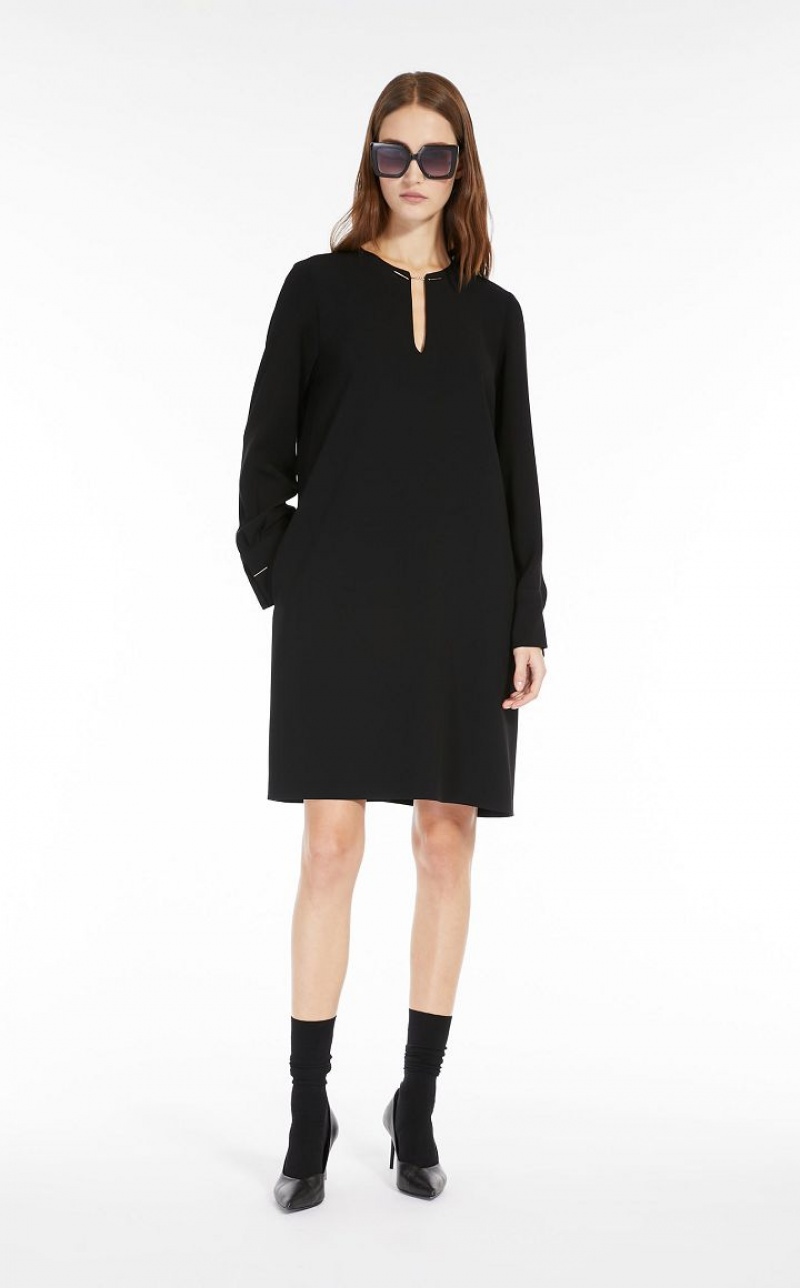 MaxMara Short Cady Dresses BLACK | MMR593357