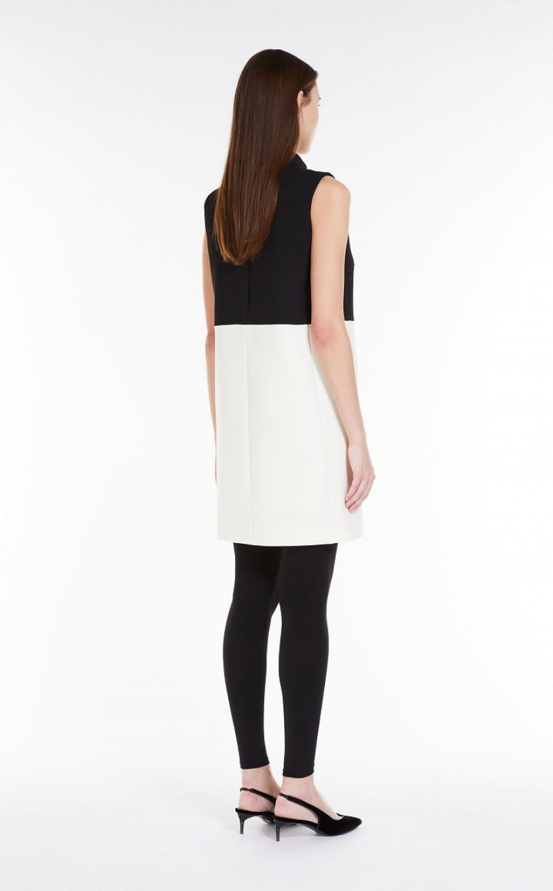 MaxMara Short, Colour Block Wool Dresses BLACK | MMR593341