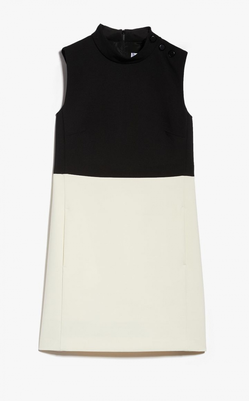 MaxMara Short, Colour Block Wool Dresses BLACK | MMR593341