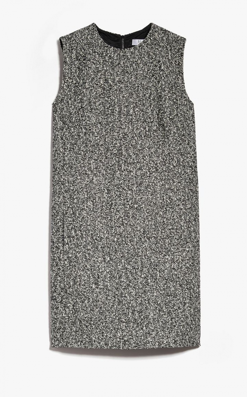 MaxMara Short In Wool-blend Tweed Dresses BLACK WHITE | MMR593318