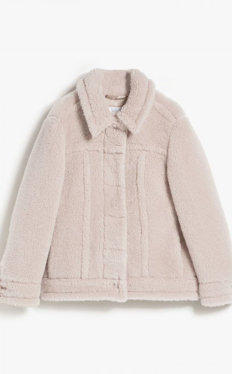 MaxMara Short Jacket In Teddy Fabric Coats BEIGE | MMR593882