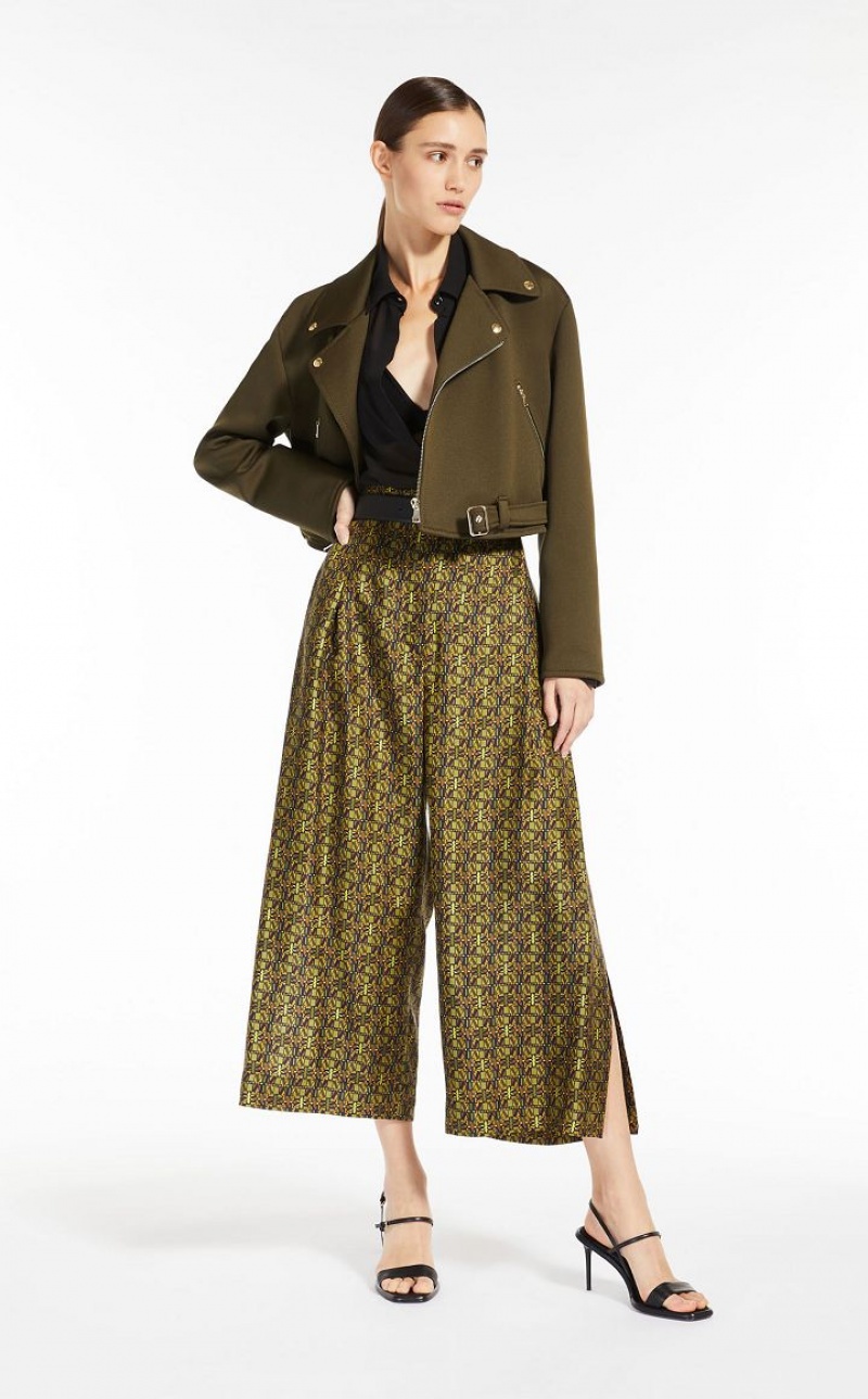 MaxMara Short Jersey Jackets OLIVE GREEN | MMR594083