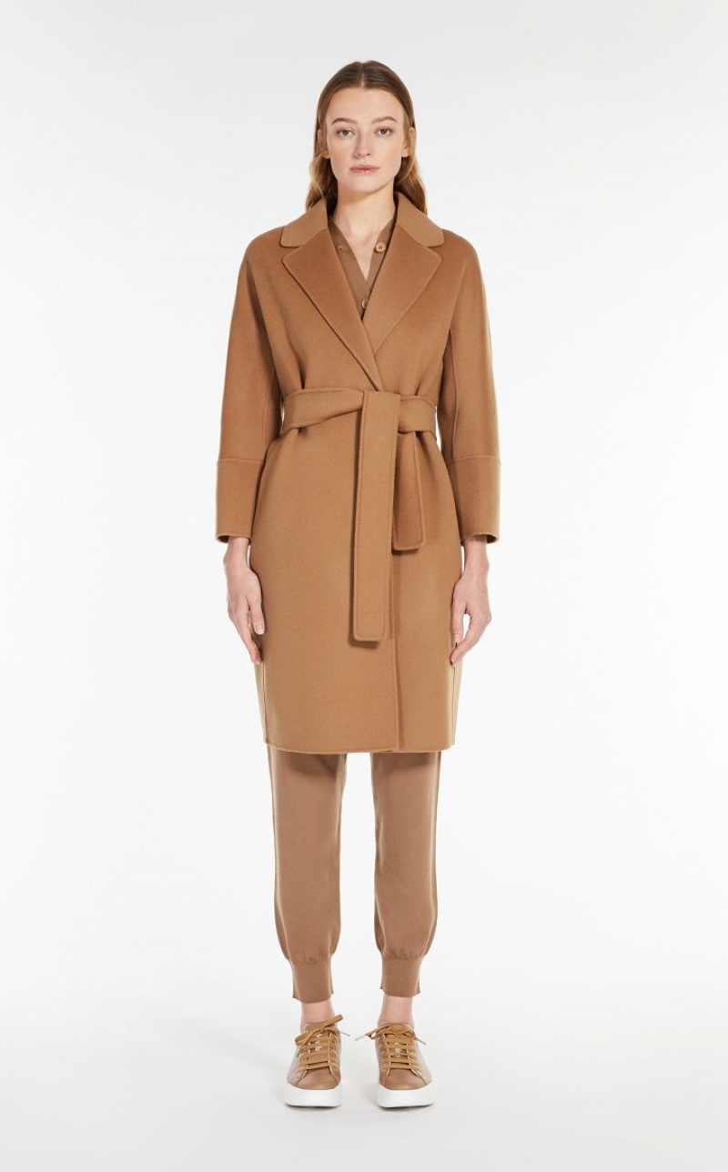 MaxMara Short Wool Coats CAMEL | MMR593912