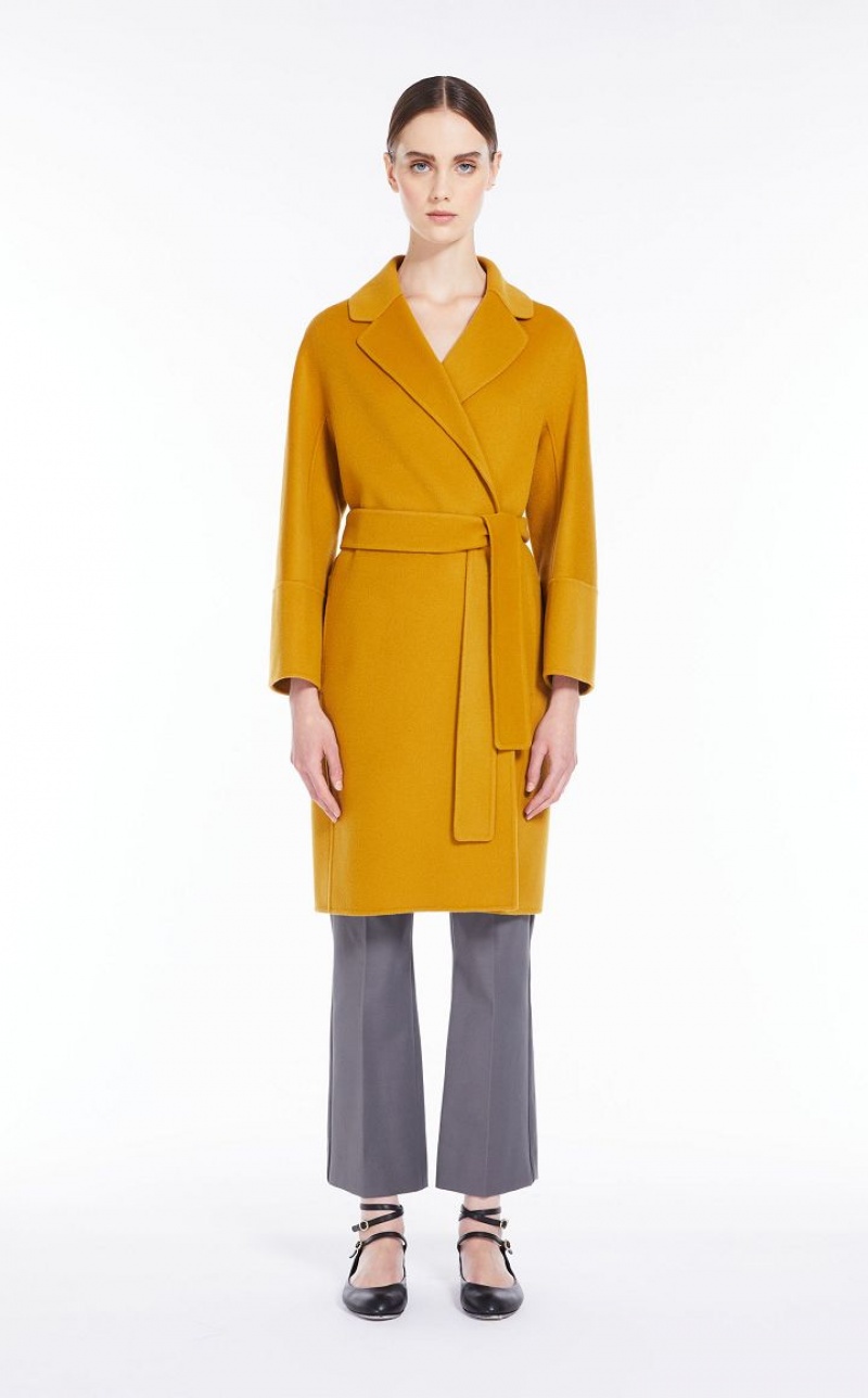 MaxMara Short Wool Coats OCHRE | MMR593899