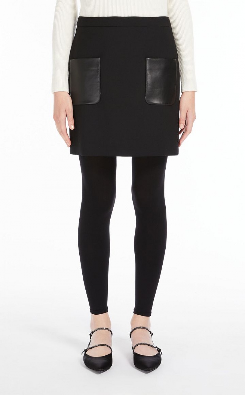 MaxMara Short Wool Skirts BLACK | MMR593708