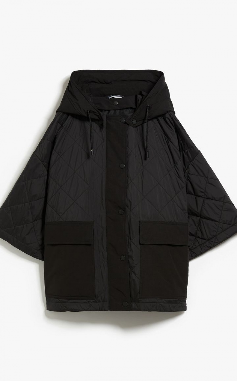 MaxMara Showerproof Fabric Capes BLACK | MMR593964