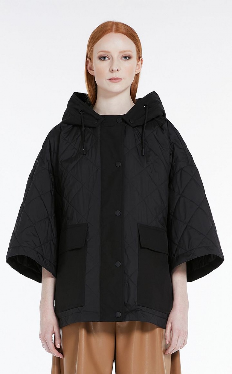 MaxMara Showerproof Fabric Capes BLACK | MMR593964